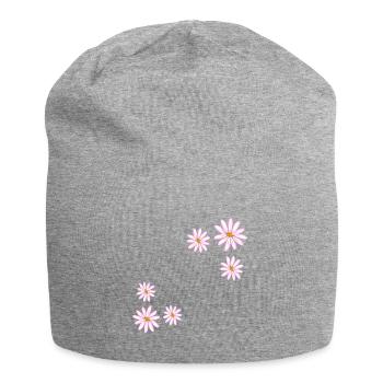 Fleurs roses fleurs plantes fleur - Bonnet en jersey - gris chiné - Devant