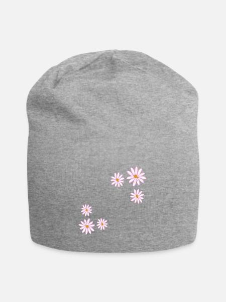 Fleurs roses fleurs plantes fleur - Bonnet en jersey - gris chiné