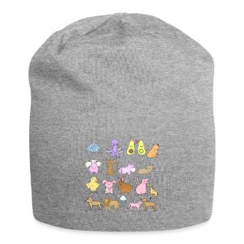 Symboles Animaux Animal Amour Chats Chiens Modèles - Bonnet en jersey - gris chiné - Devant