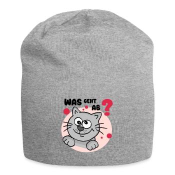Que se passe-t-il? - Bonnet en jersey - gris chiné - Devant