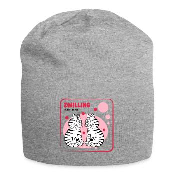 Sternzeichen Zwilling - Jersey-Beanie - Grau meliert - Vorne