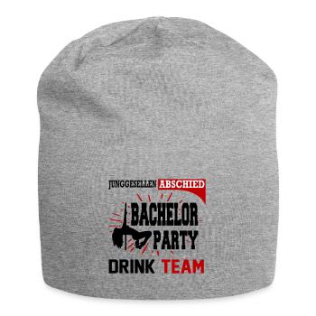 JGA Bachelor Party Drink Team Saufen Pole Dance - Jersey-Beanie - Grau meliert - Vorne