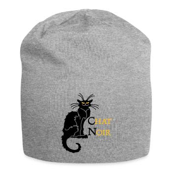 chat noir 'n (text, 2c) - Jersey-Beanie - Grau meliert - Vorne