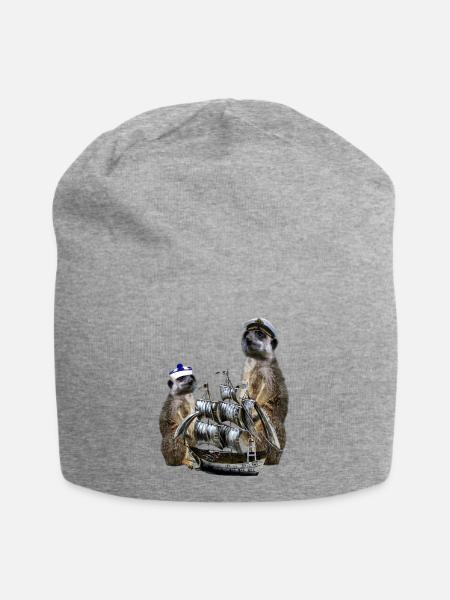 Kapitän-Erdmännchen - Jersey-Beanie - Grau meliert