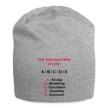Rettungsdienst ABC Schema - Jersey-Beanie - Grau meliert - Vorne