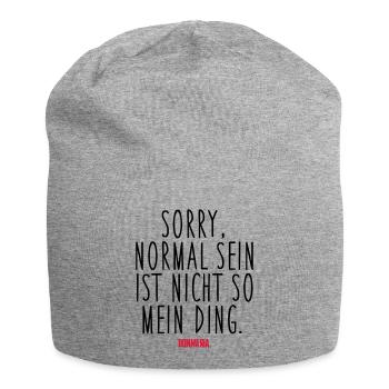 Normal sein - Jersey-Beanie - Grau meliert - Vorne