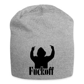 Va te faire foutre, majeur, doigt puant - Bonnet en jersey - gris chiné - Devant