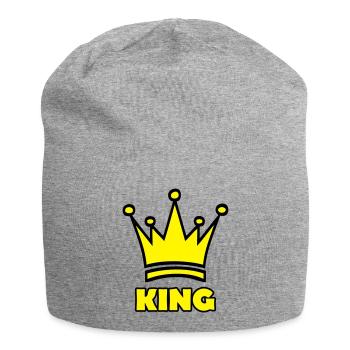 king - Jersey-Beanie - Grau meliert - Vorne