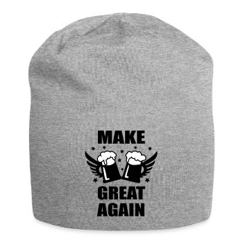 MAKE BEER GREAT AGAIN Mass Bier lustige Sprüche - Jersey-Beanie - Grau meliert - Vorne