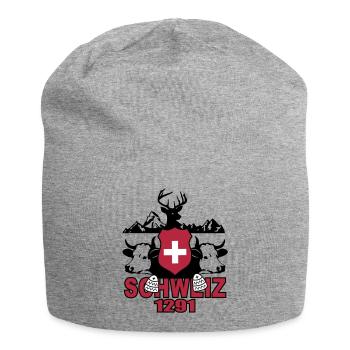 Schweiz Milchkuh 1291 - Jersey-Beanie - Grau meliert - Vorne