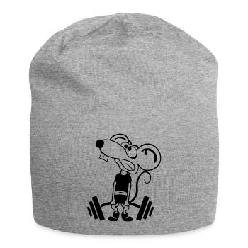 Pump Maus kontur 2c - Jersey-Beanie - Grau meliert - Vorne