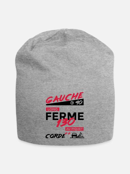Notes Rallye - Gauche 90 long - Bonnet en jersey - gris chiné