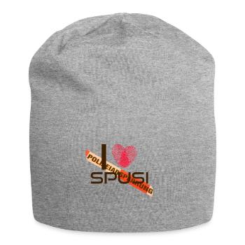 Ich liebe die Spurensicherung der Polizei - Jersey-Beanie - Grau meliert - Vorne
