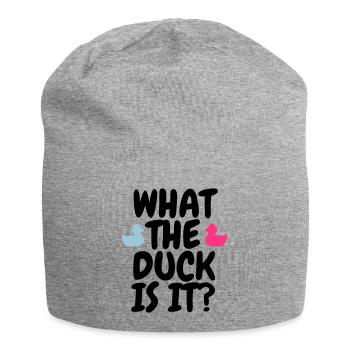 Gender Reveal Party - Jersey-Beanie - Grau meliert - Vorne