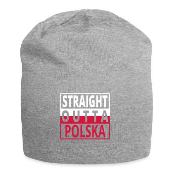 Straight outta POLAND polska poland png - Jersey Beanie - heather grey - Front