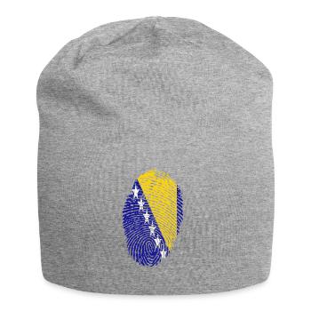 Fingerprint i love Bosnia Bosnia - Jersey Beanie - heather grey - Front