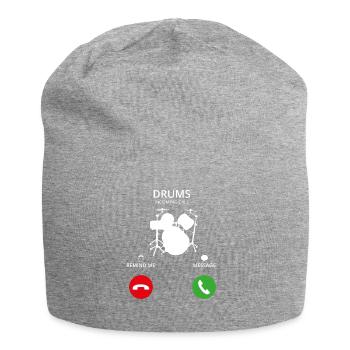 Call Mobile Call DRUMMER DRUMS drums - Jersey Beanie - heather grey - Front