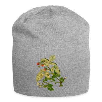 himbeere rasperry obst veggie gemuese fruits1 - Jersey-Beanie - Grau meliert - Vorne