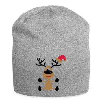Weihnachten - Jersey-Beanie - Grau meliert - Vorne