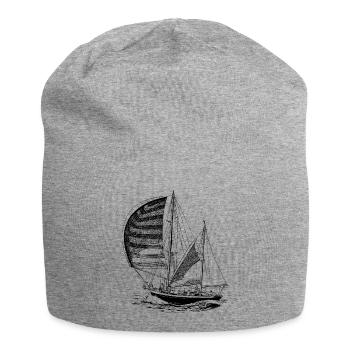 Das Segelboot - Jersey-Beanie - Grau meliert - Vorne