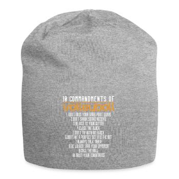 Volleyball - Volleyballspieler - Geschenk - Jersey-Beanie - Grau meliert - Vorne