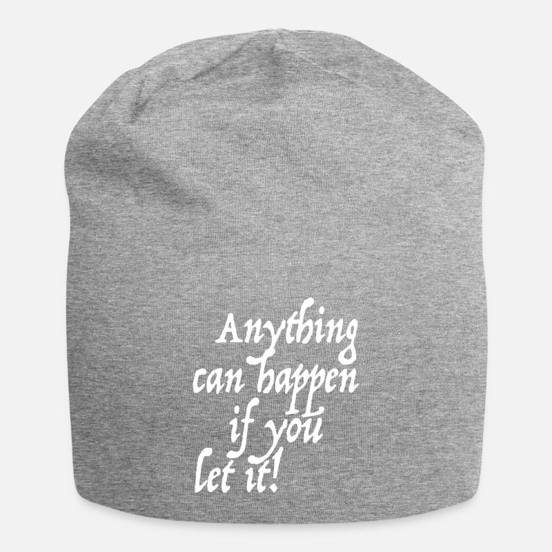Anything can happen if you let it - Jersey-Beanie - Grau meliert