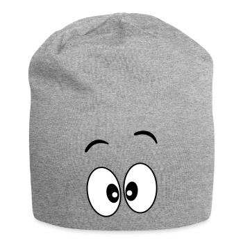 Eyes _ Gift idea - Jersey Beanie - heather grey - Front