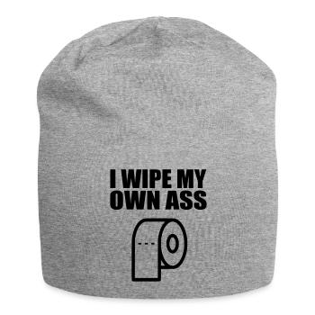 Ich wische meinen eigenen Arsch - Jersey-Beanie - Grau meliert - Vorne