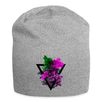 Color Cloud Colored Colorful Triangle Hipster T-Shirt - Jersey Beanie - heather grey - Front