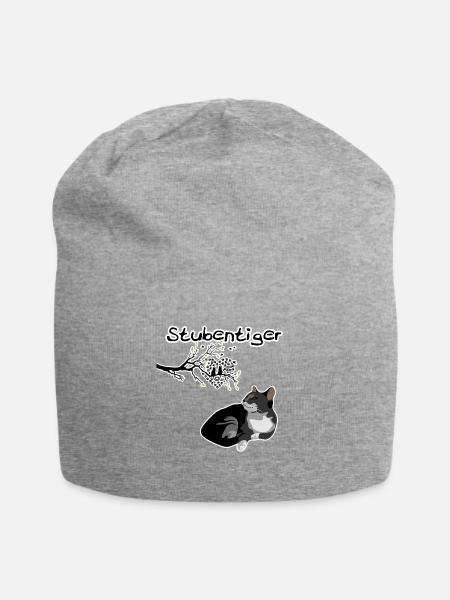 Stubentiger - Romantischer Katzenliebhaber - Jersey-Beanie - Grau meliert