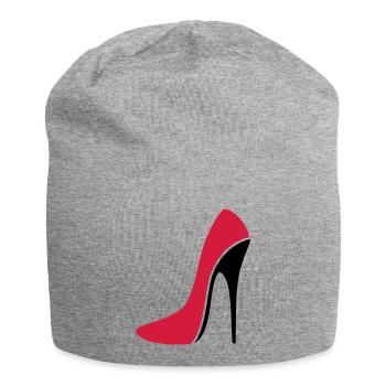 Stiletto sexy / talon haut - trois - Bonnet en jersey - gris chiné - Devant