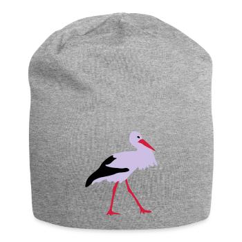 Storch - Jersey-Beanie - Grau meliert - Vorne