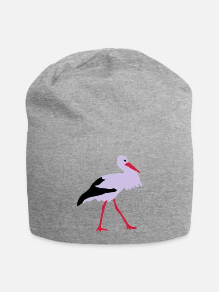 Cigogne - Bonnet en jersey - gris chiné