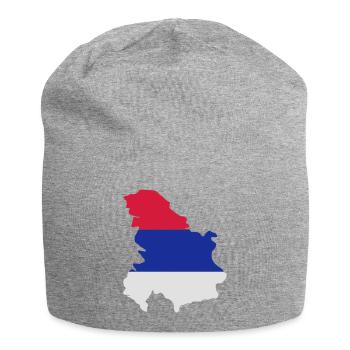 Serbien - Jersey-Beanie - Grau meliert - Vorne