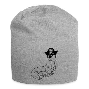 gecko pirat seeraeuber kapitaen matrose seebaer sc - Jersey-Beanie - Grau meliert - Vorne
