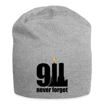 never forget 9/11 - Jersey-Beanie - Grau meliert - Vorne