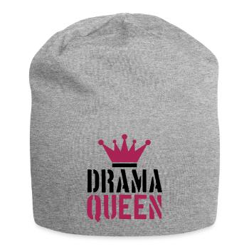 stamp drama queen cool woman princess female - Jersey Beanie - heather grey - Front