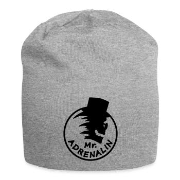 Mr. Adrenalin - Jersey-Beanie - Grau meliert - Vorne