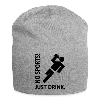 No Sports ! Just Drink. - Jersey-Beanie - Grau meliert - Vorne