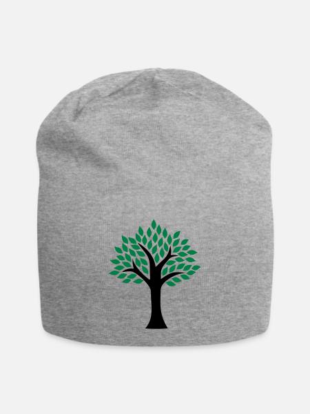 Baum - Jersey-Beanie - Grau meliert