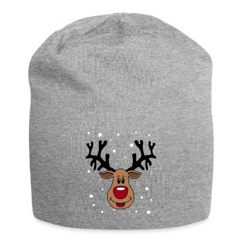 Rudolf le renne du Père Noël - Bonnet en jersey - gris chiné - Devant