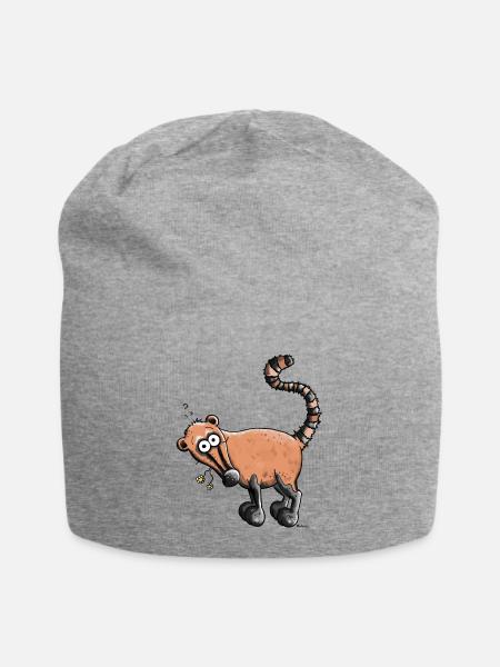 Nasi Nasenbär - Jersey-Beanie - Grau meliert