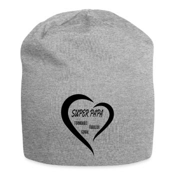 super papa fête des pères formidable génial - Jersey Beanie - heather grey - Front