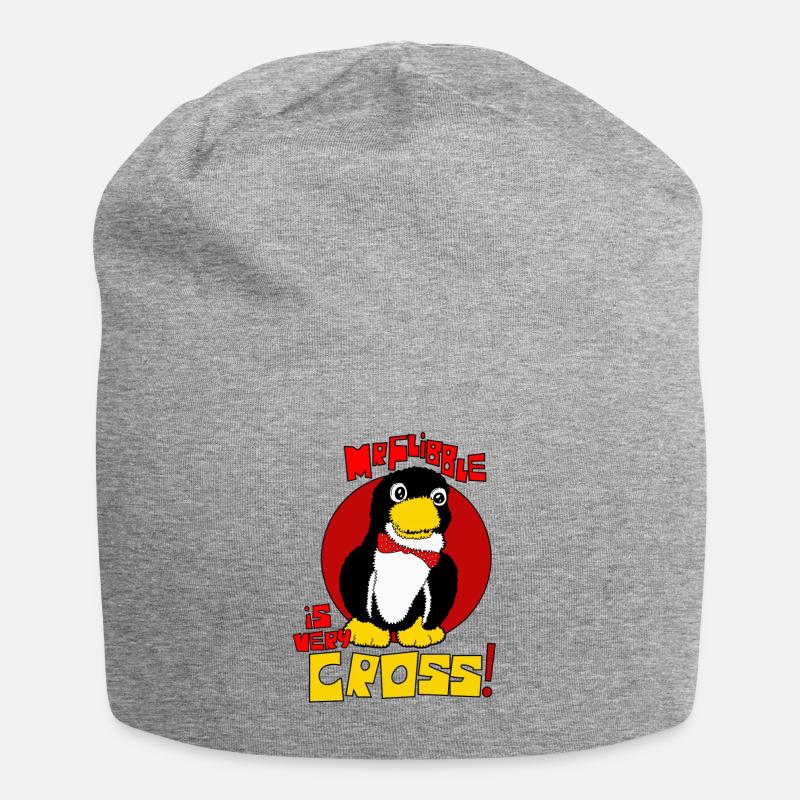 Mr Flibble is very Cross - Jersey Beanie - heather grey