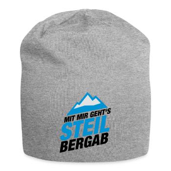 Es geht steil bergab Ski Snowboard Shirt - Jersey-Beanie - Grau meliert - Vorne