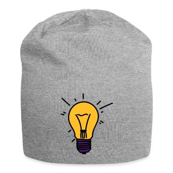 Glühbirne - Jersey-Beanie - Grau meliert - Vorne