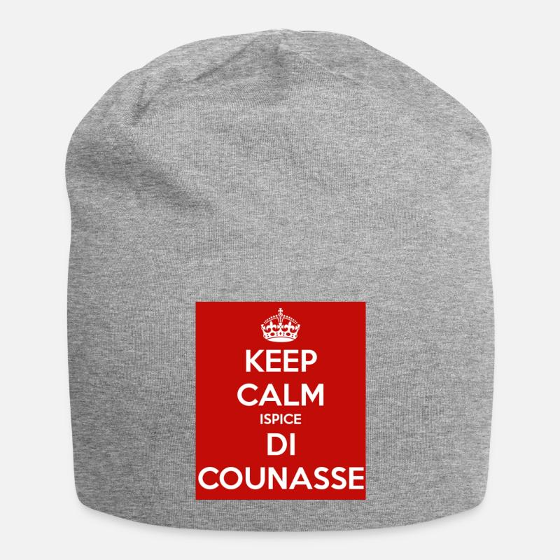 keep calm ispice di counasse - Jersey Beanie - heather grey
