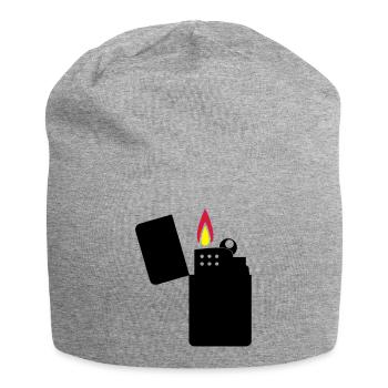 feuerzeug_02 - Jersey-Beanie - Grau meliert - Vorne