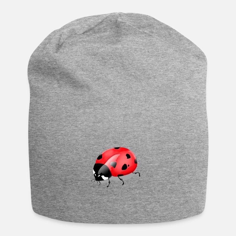 Insect Print - Jersey Beanie - heather grey