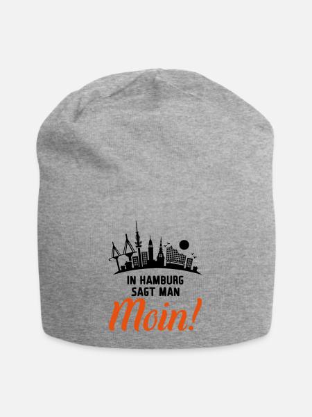 hamburg skyline moin - Jersey-Beanie - Grau meliert